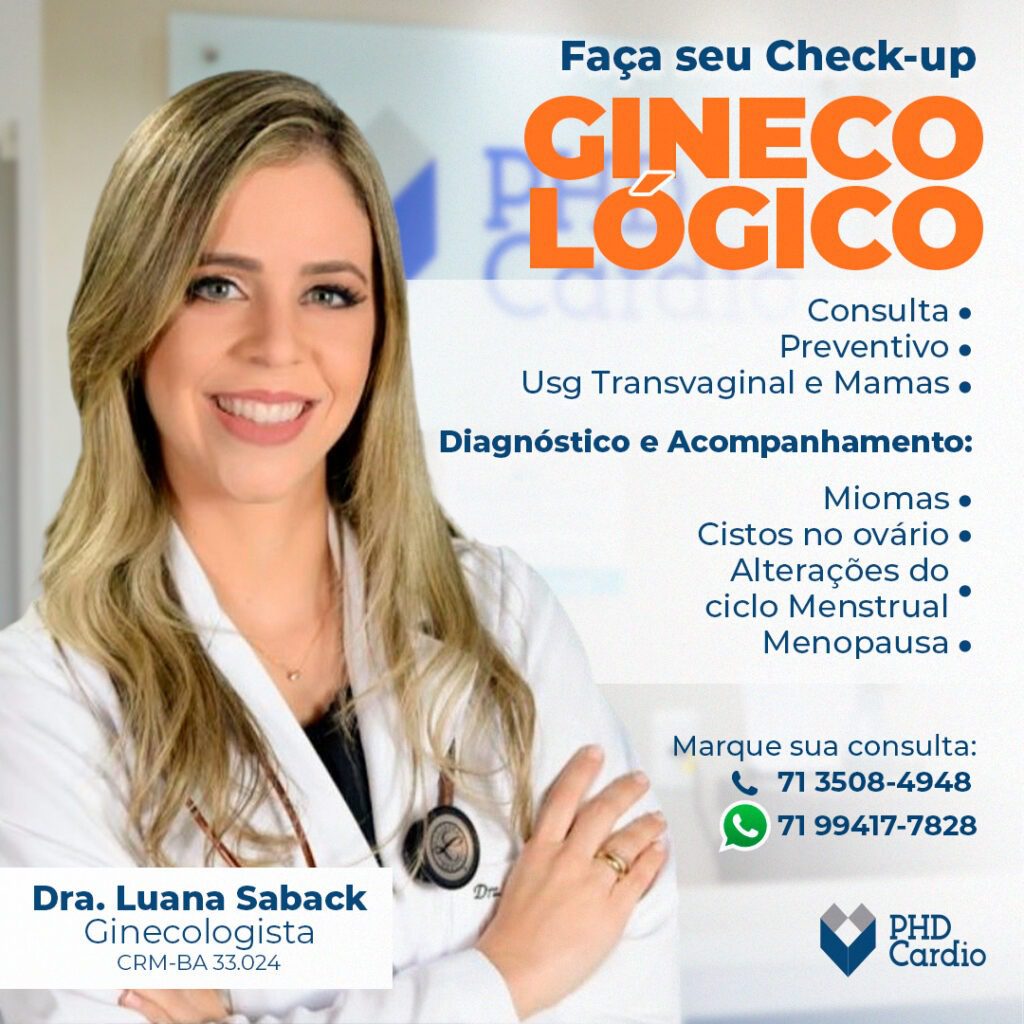 Dra. Luana Saback ginecologista ginecologia médica do mulher em lauro de freitas phd cardio