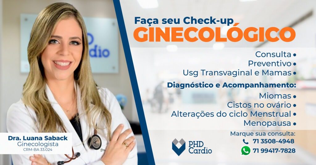 Dra. Luana Saback ginecologista ginecologia médica do mulher em lauro de freitas phd cardio